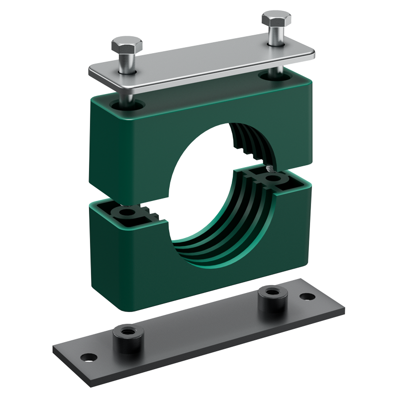 SCHWEISSPLATTE, LANG + DECKPLATTE + SECHSKANTSCHRAUBEN