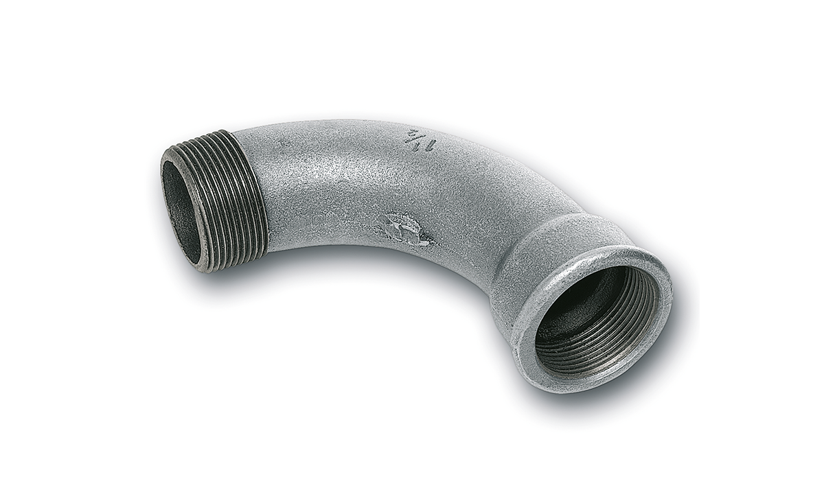 1# | BOGEN 90°, LANG - IG/AG